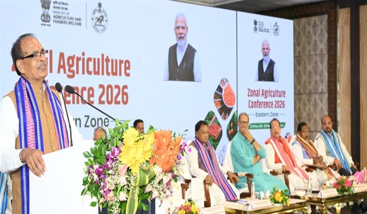 Bisforana:Union-Minister-Shivraj-Singh-Chouhan-and-Chief-Minister-Mohan-Charan-Majhi-in-Bhubaneswar-Eastern-Agriculture-Conference-inaugurated
