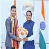 Bisforana:Chief-Minister-felicitates-Bubun-Sahu-who-secured-first-rank-in-Odisha-Civil-Services-Examination